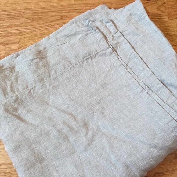 Pottery Barn Kids Grey Linen Crib Skirt/Changing Pad Cover - Picture 4 of 7